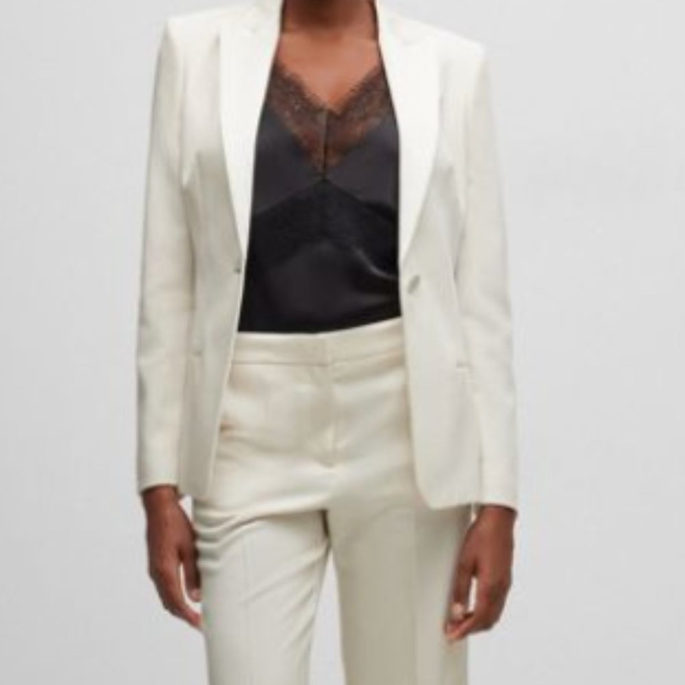 BOSS (Hugo Boss) lace trim satin body suit NWT